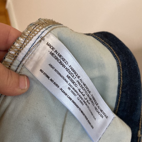 Ariat Jeans Mens 40 x 29 Blue M5 Straight Fit Leg Legacy Workwear HEMMED - Picture 11 of 14